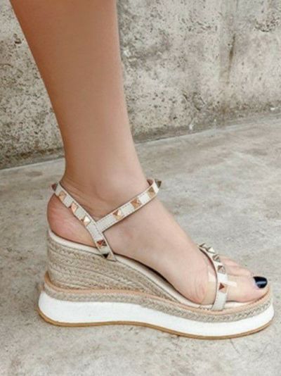 予約 6color ストラップ ウエッジシューズ サンダル heel 11cm