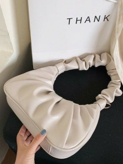 即納 フリル ギャザー ワンハンドル バッグ ショルダーバッグ ハンドバッグ
