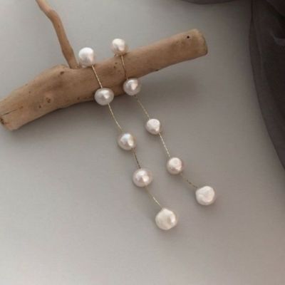予約＊ 不揃い パール ピアス アクセサリー ロング