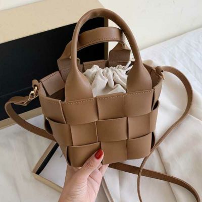 予約 4color 2way メッシュ 編み込み ミニ バッグ