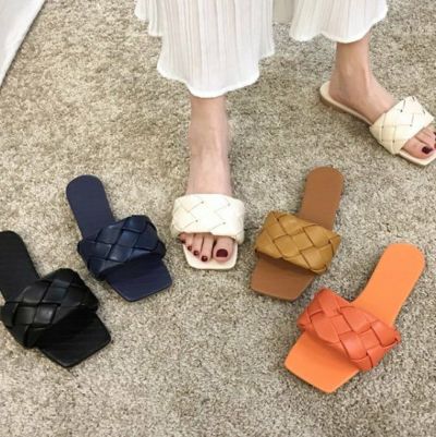 即納 イントレチャート ワンバンド ミュール ペタンコ 1.5cm heel