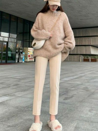 予約 サイズ豊富 フロントスリット テーパード パンツ | LiLiRena