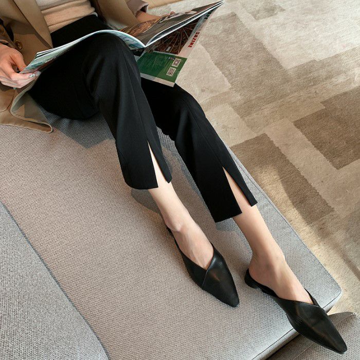 予約 サイズ豊富 フロントスリット テーパード パンツ | LiLiRena