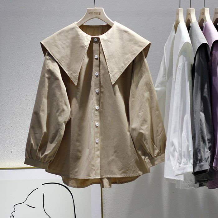 6 ROKU ロク BIG COLLAR SHIRT ビッグカラーシャツ　襟付き 6（ロク）の「＜6(ROKU)＞BIG COLLAR SHIRT/シャツ（シャツ/ブラウス