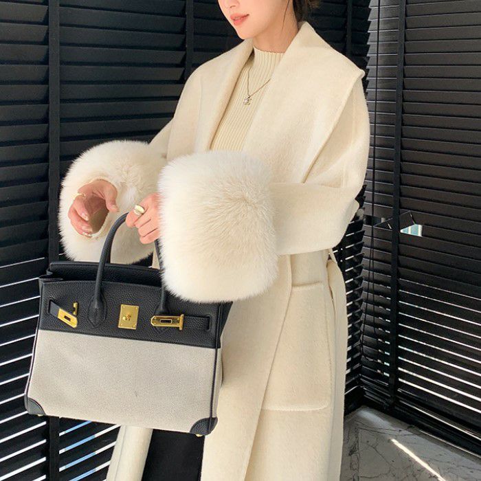 一部即納 2color スリーブファー ロング ガウン コート | LiLiRena