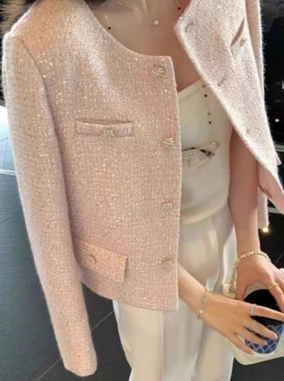 予約 2color TWEED シングルボタン ジャケット