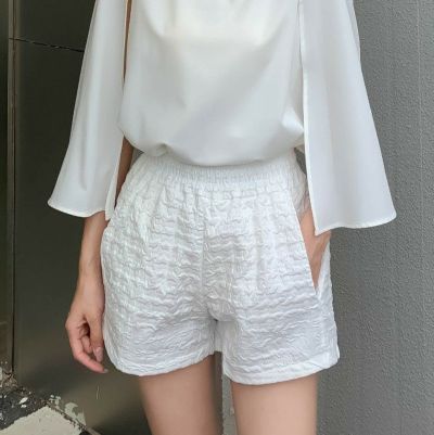 予約 2color ふくれジャガード ショートパンツ