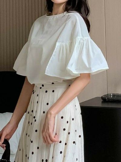 即納 オリジナル 2WAY FRILL SHIRT