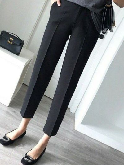 予約 サイズ豊富 フロントスリット テーパード パンツ | LiLiRena