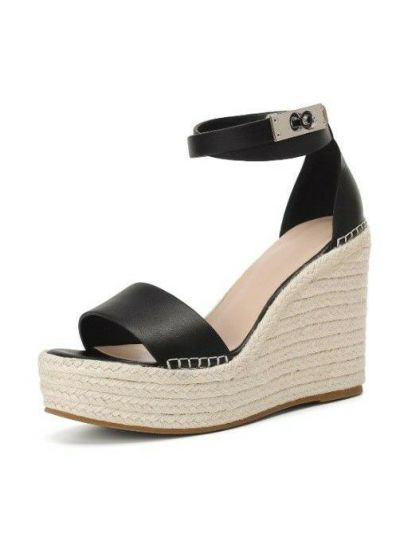 予約 6color ストラップ ウエッジシューズ サンダル heel 11cm