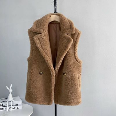予約 4color テディー ウール ショート ジレ
