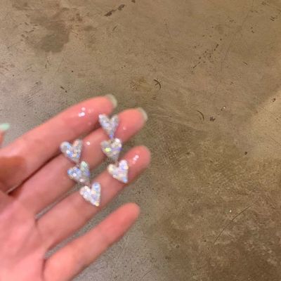 予約 3連 Heart Bijou ピアス