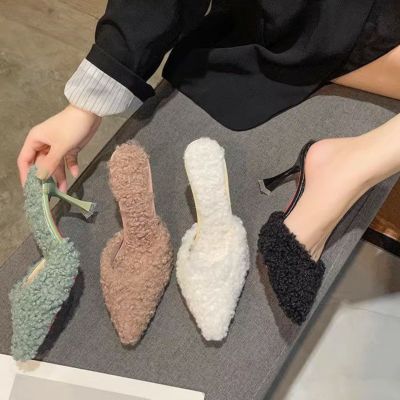 予約 4color ボア ファー ミュール