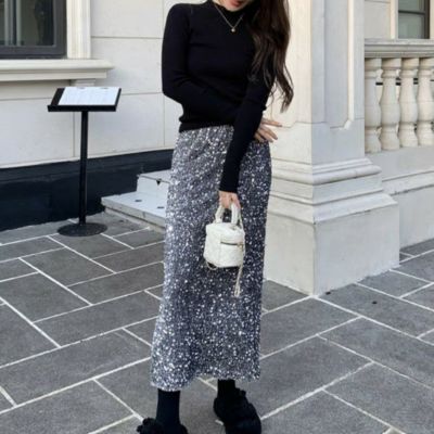 予約 2color Spangle skirt
