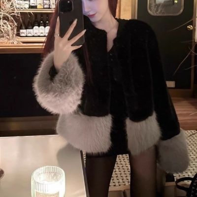 予約 バイカラー エコファー ショート コート