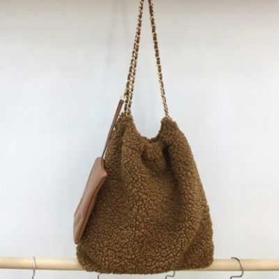予約 5color テディ ボア チェーン ショルダー バッグ