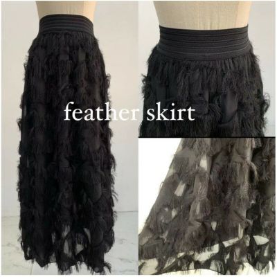 予約 2color feather long　skirt