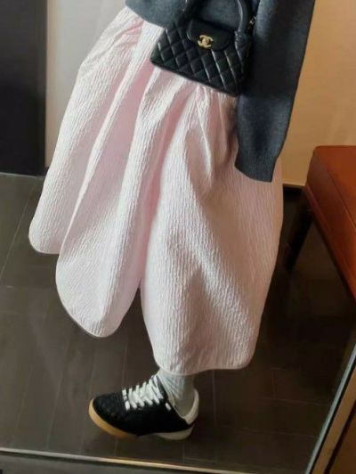 一部即納 2color Jacquard ボリューム ロングスカート