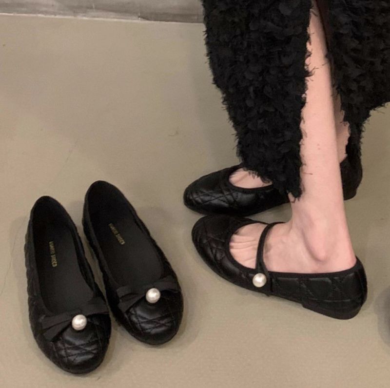 予約 2type Pearl quilting バレエシューズ | LiLiRena