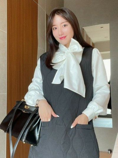 前田朝香さんコラボ キルティング ミニ丈ワンピース