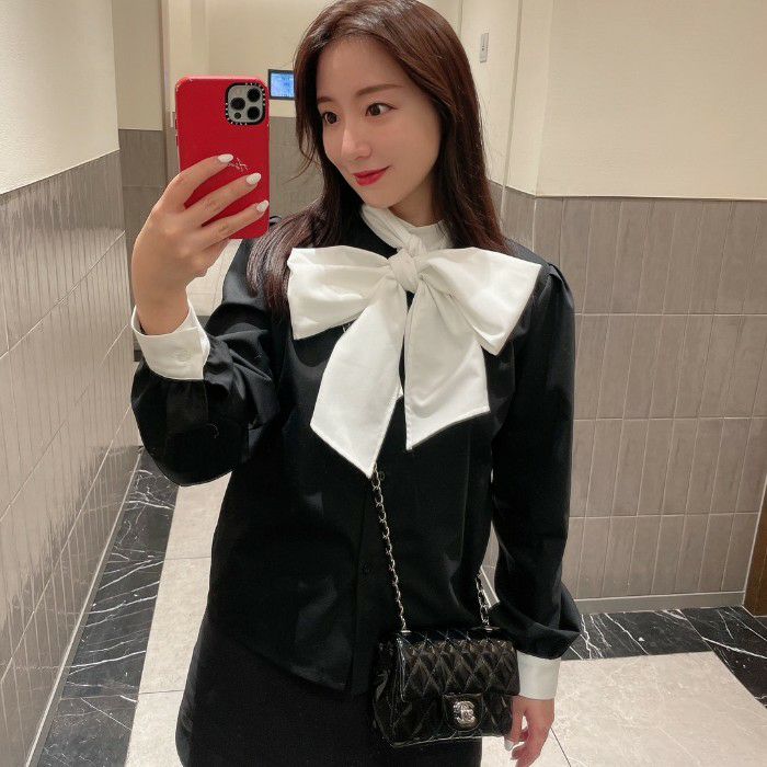 再販！前田朝香さんコラボ 2way 3color RIBBON BLOUSE | LiLiRena