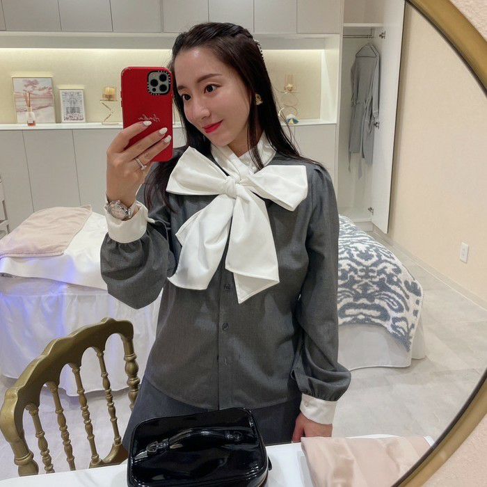 再販！前田朝香さんコラボ 2way 3color RIBBON BLOUSE | LiLiRena