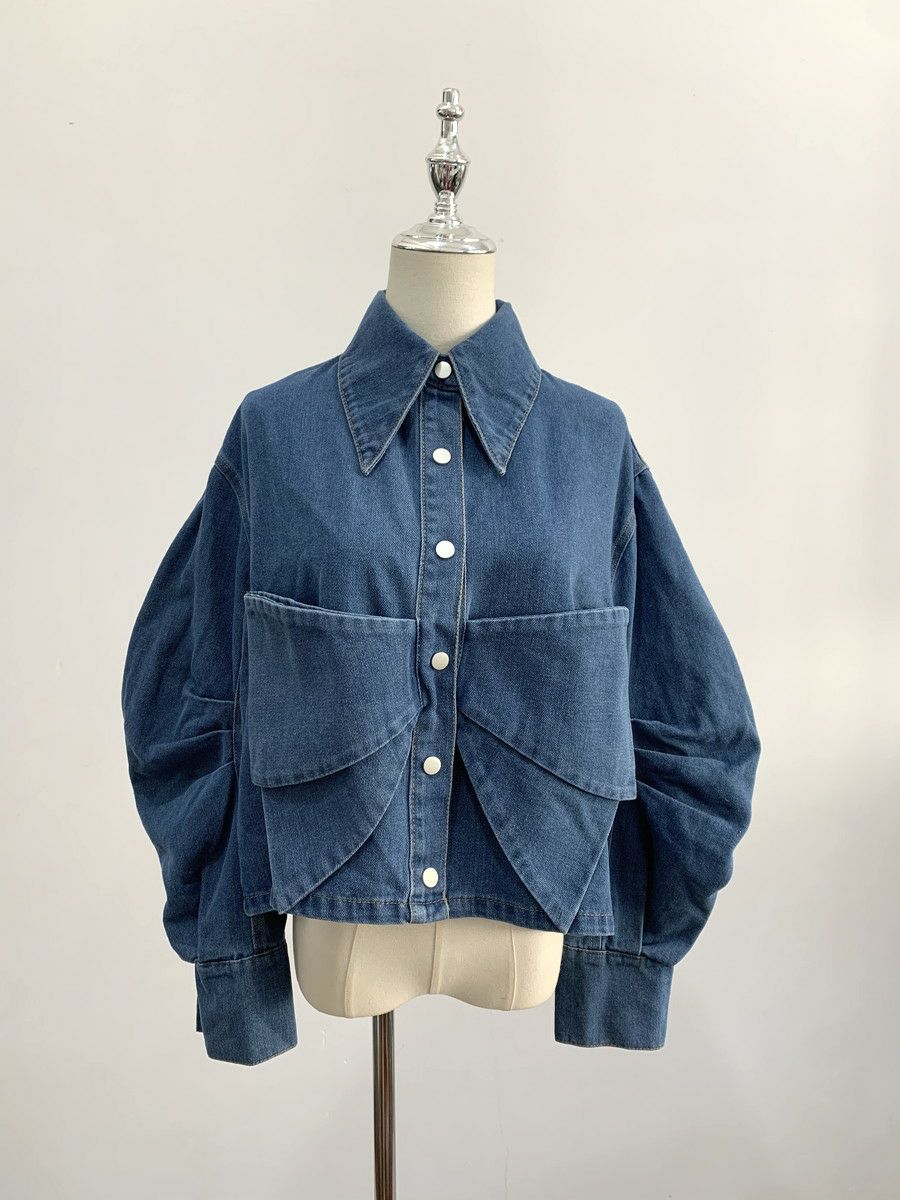 lardini デニム調ジャケット 46 beams別注 金釦交換済（別注【LEVI 