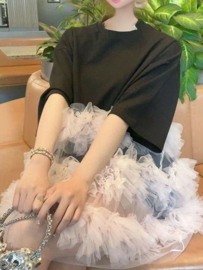 予約 3段 TULLE デザイン TOPS