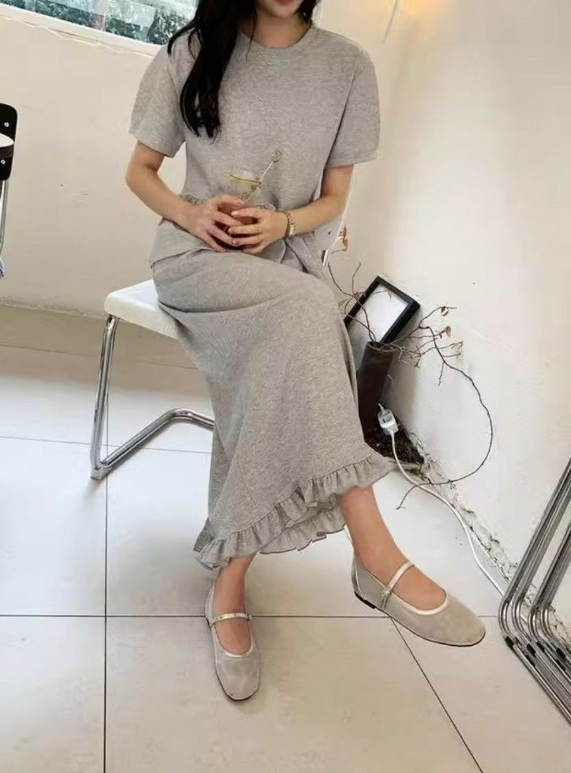 【期間限定:お値下げ】et.UNIVER フリルセットアップ Sサイズ 予約 3color セットアップ フリル スウェット ＋ ロング