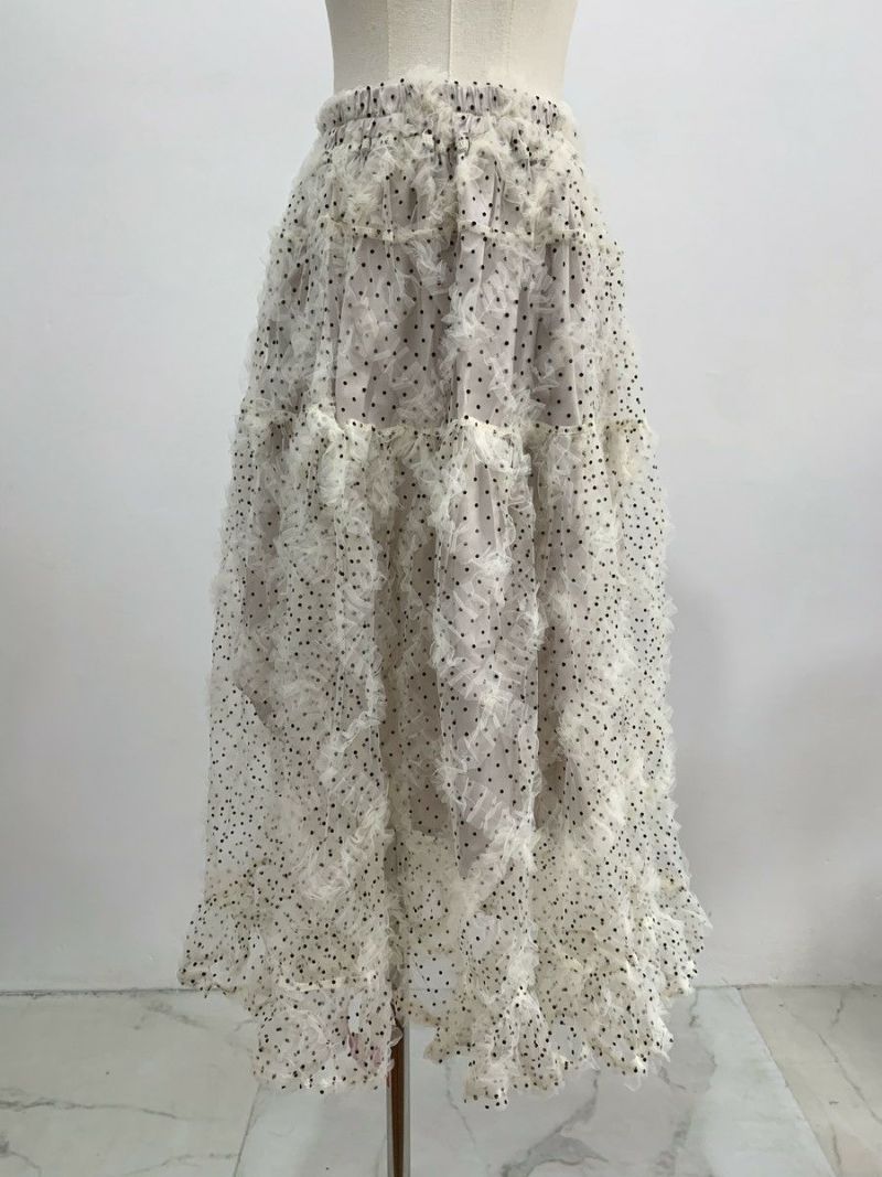 予約 Dot tulle fril skirt | LiLiRena