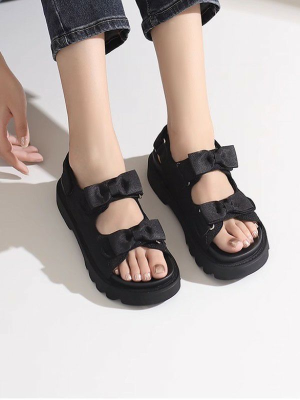 早期価格 予約 リボン ベルト フラット サンダル | LiLiRena