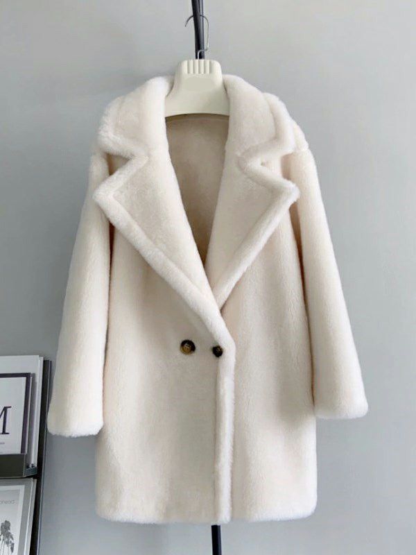 予約 3color テディコート ショート丈 black gray white | LiLiRena